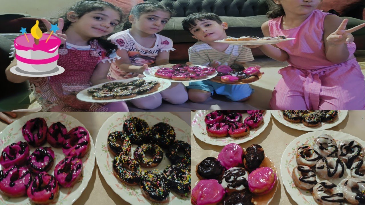 حضرنا دونات الذيذة 🥯وزيناها بأحلا لأشكال 🤗