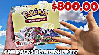 $800 Evolving Skies Pokémon OPENING! Can Packs be weighed? #reaction #opening #pokemon #fyp #cards