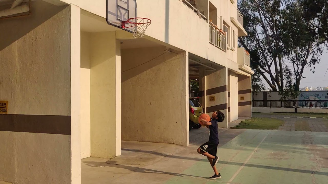 Huff puff with buff playing some basketball