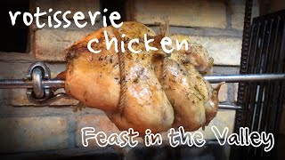 鶏油の滴る鶏の丸焼き ロティサリーチキン(鳥取県産大山鶏ひな) rotisserie roast chicken