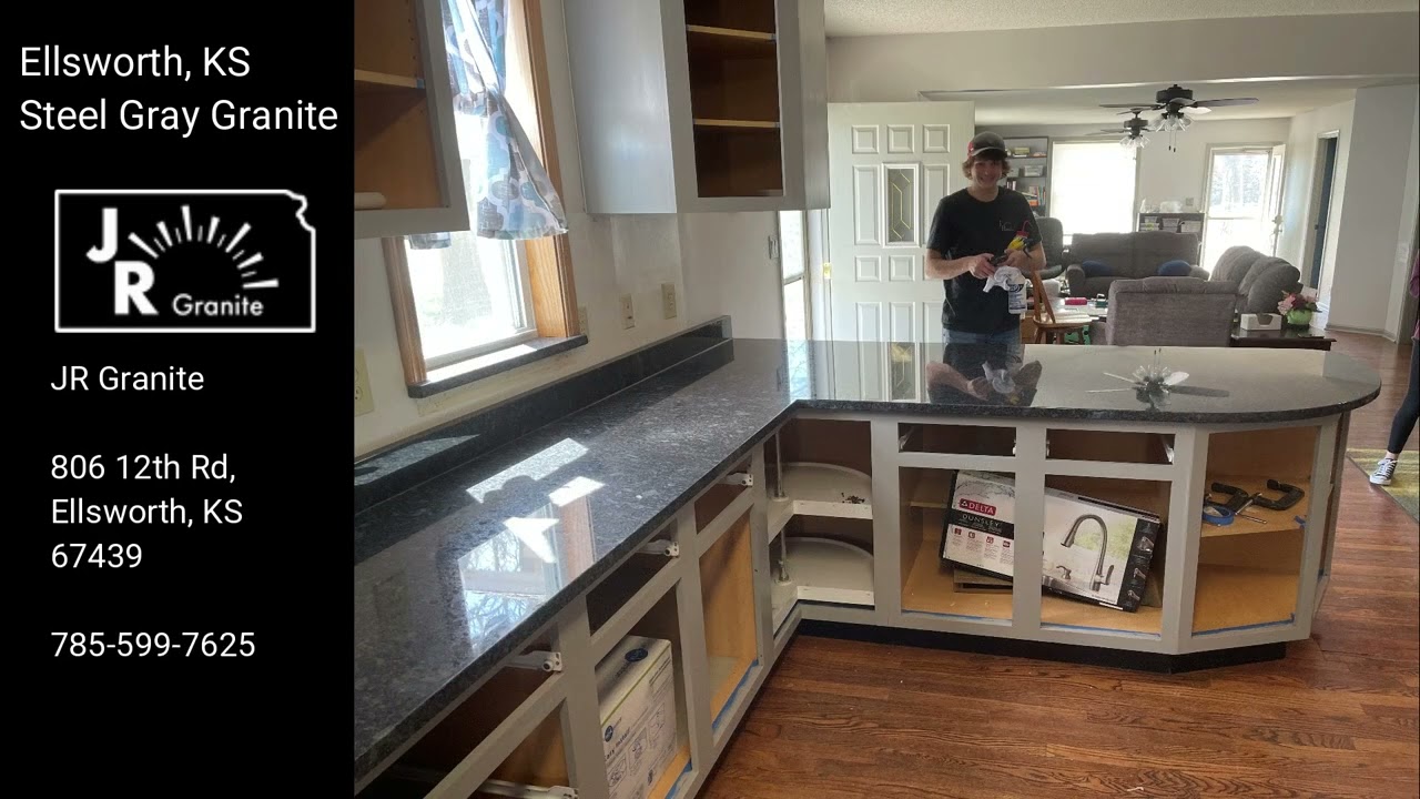 Ellsworth Kansas Steel Gray Granite Countertops