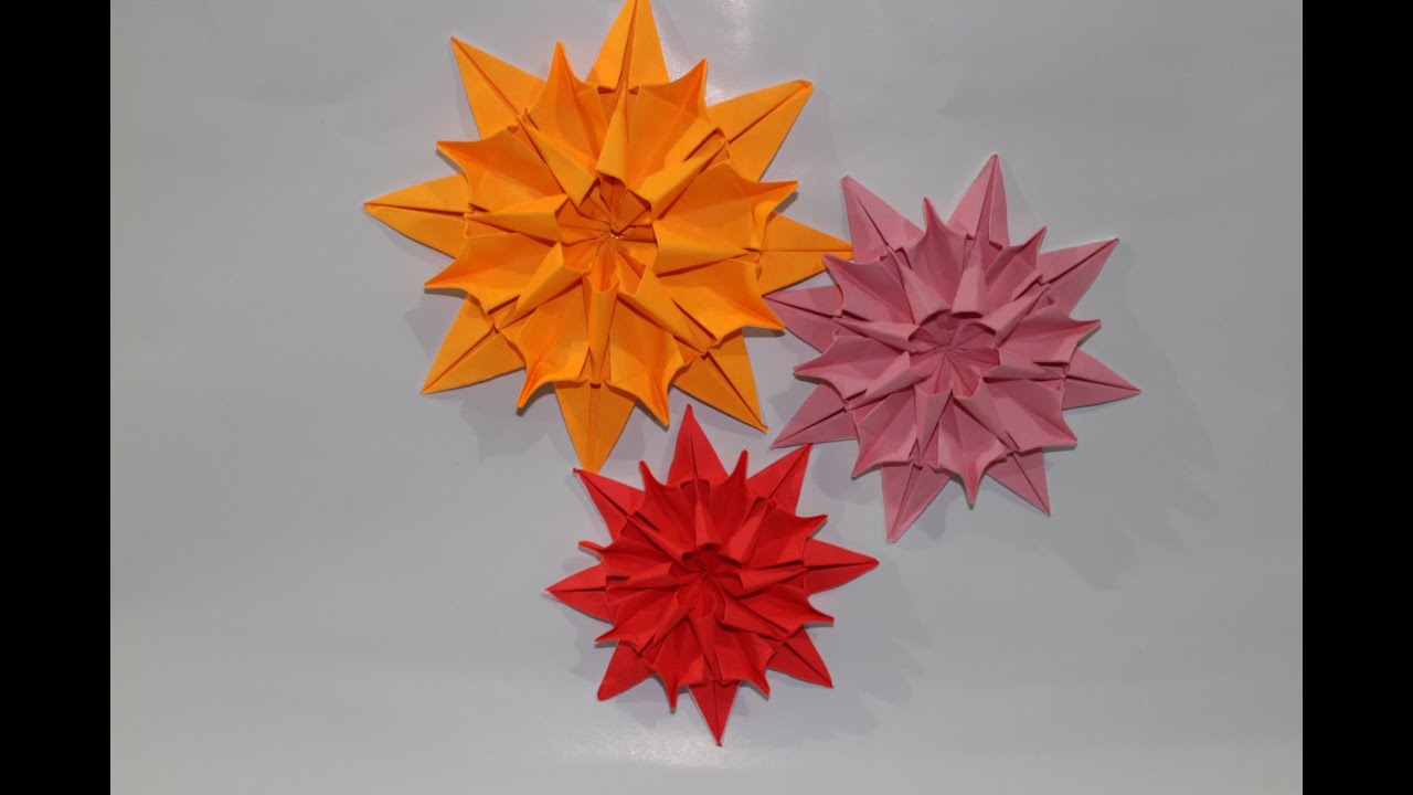 How to Origami Flower Dahlia YouTube
