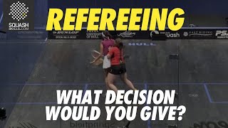 Squash Refereeing: Evans v Gohar - No Let