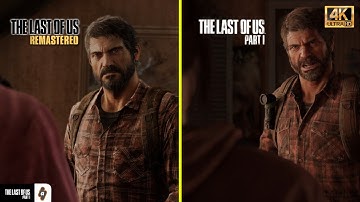 4K Side by Side comparison: The Last of Us Part 1 Cutscenes vs Remastered: Tommy
