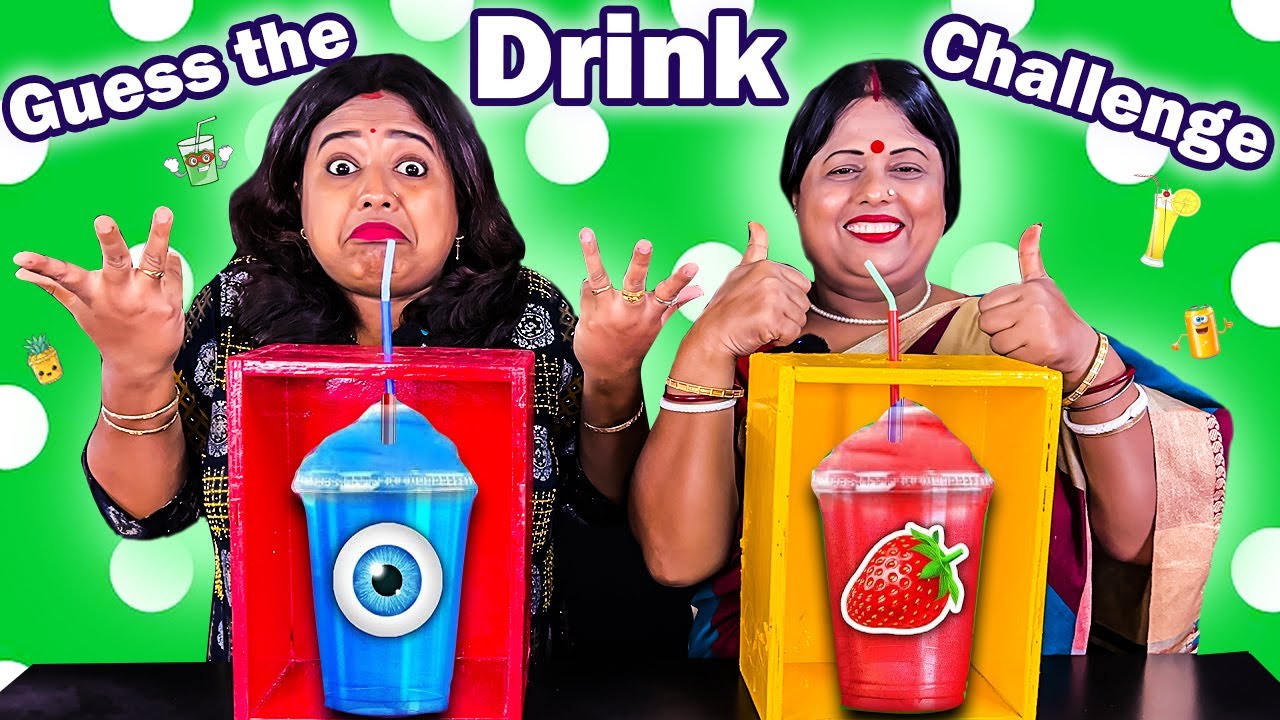 Guess The Drinks Challenge | Mystery Drink Challenge | Guess The Weird Drink Challenge