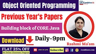 Object Oriented Programming | Building blocks of Core Java Language | L-8 | UGCNET PYQ