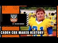 Caden Cox makes history as the first player with Down syndrome to score in a college football game