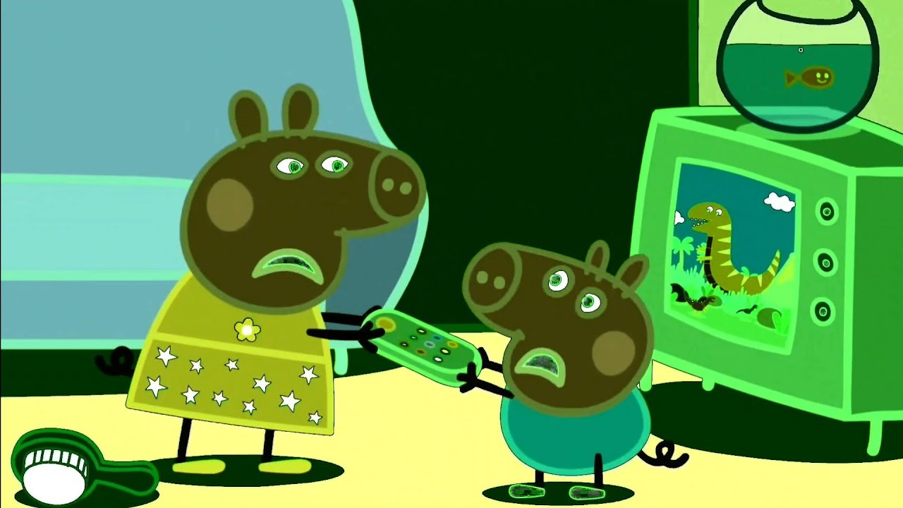 Fighting over the TV remote - Peppa Pig //Sponsored By: (Gamavision Csupo Effects)