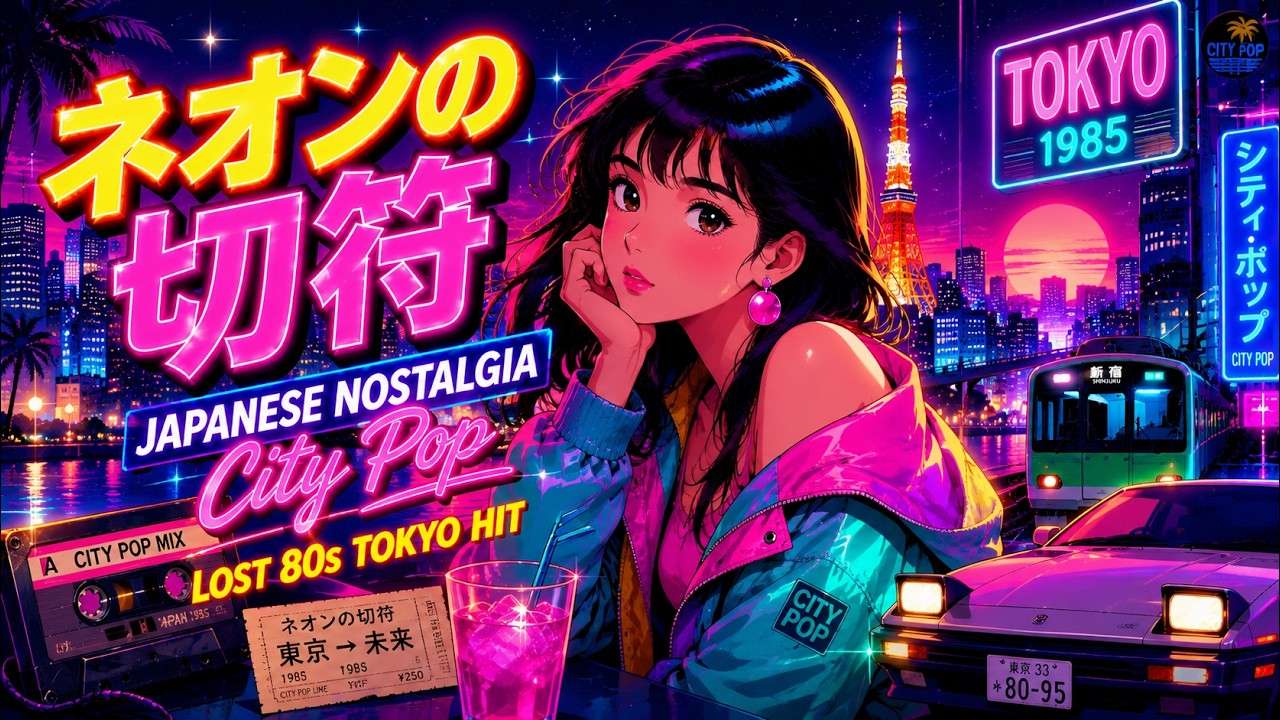ネオン「音楽」 ネオンの切符 | Japanese Nostalgia City Pop 🌸 Lost 80s Tokyo Hit