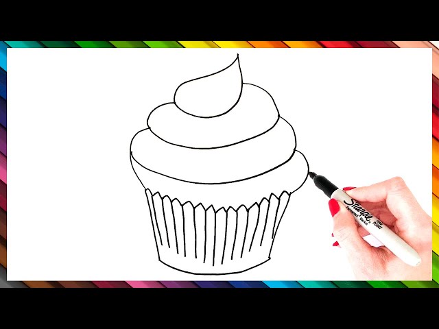 How to Draw a Rainbow Cupcake Cute + Easy | Mei Yu - Fun2draw - YouTube