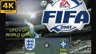 England vs Brazil 🟢FIFA 2001 PS1 #fifa2001