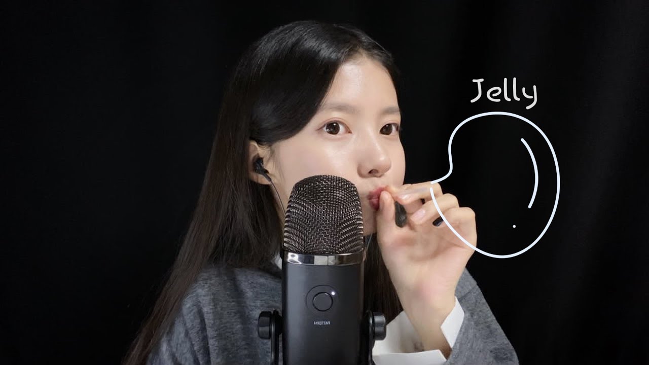 ASMR 액체 괴물 같은 젤리로 풍선 불기/ BLOWING BUBBLE JELLY EATING, STRAW SOUND, MOUTH SOUND