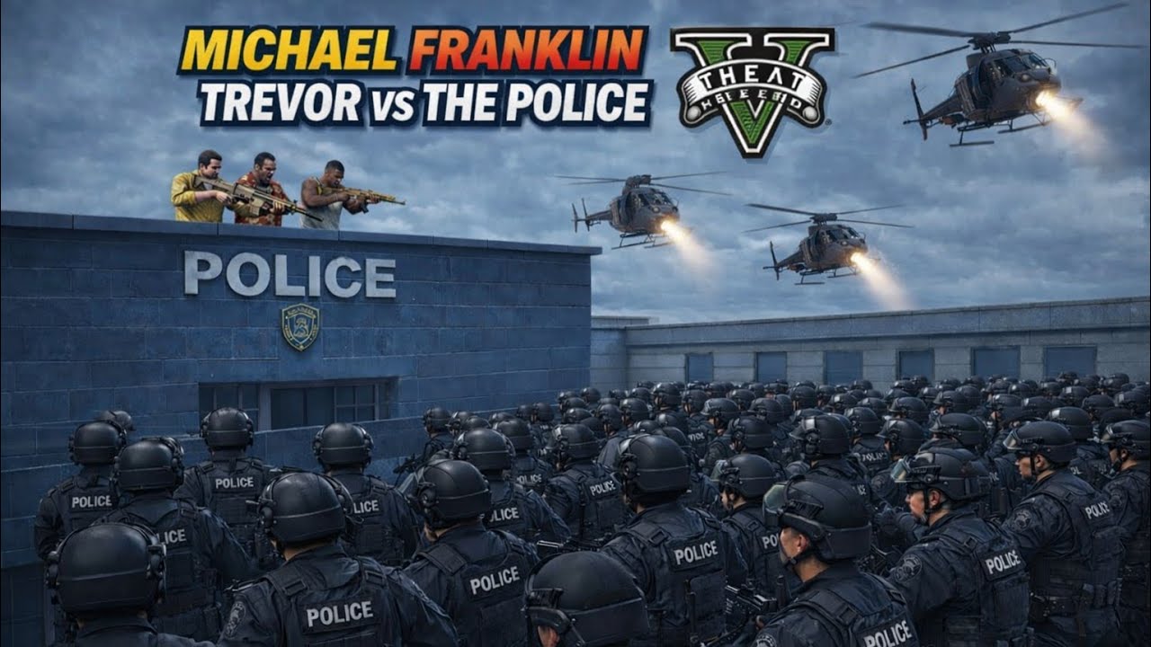 GTA 5 Chaos Mode 🔥 | Trio Michael Franklin Trevor VS Police🚓🔥 - YouTube