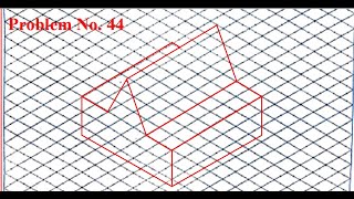 Isometric projections Problem no 44 isometric sheet computer aided engineering drawing #BCEDK103/203