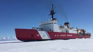 U.S. Coast Guard Cutter Polar Star breaks ice supporting Operation Deep Freeze 2018