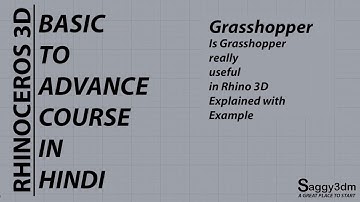 Rhino Basics in Hindi - Is Grasshopper for Rhino really Useful?? examples included!