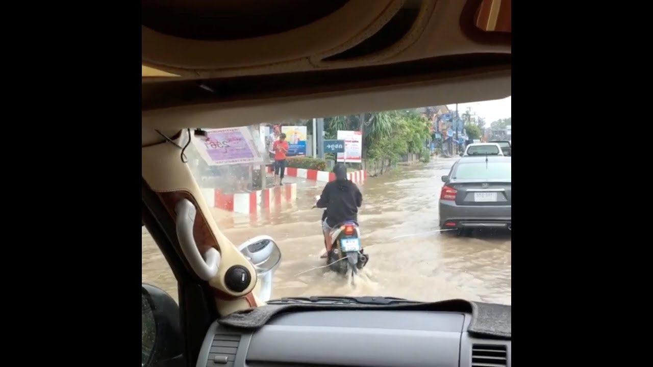 Tropical storm batters Thailand's south coast newspaper mockup