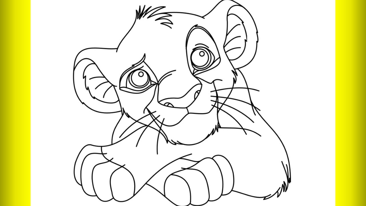 How To Draw Simba From The Loin King /Drawing Creation/ - YouTube