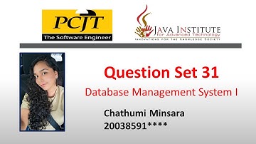 Data Base Task 31 | MySQL Workbench Software or HeidiSQL |1st Year |Java Institute| Chathumi Minsara