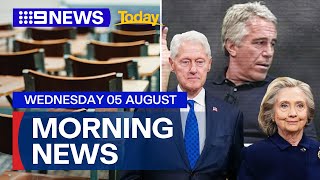 Queensland Teachers Strike Clintons Subpoenaed In Epstein Probe 9 News Australia