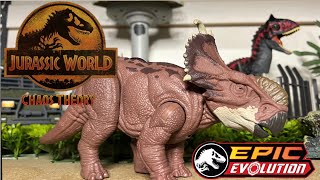 Jurassic world Chaos Theory Wild Roar Pachyrhinosaurus unboxing - Mattel Epic Evolution