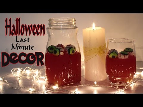 #DIY Last Minute Halloween Decoration | How to make Scary Eyeballs jar #halloween2017