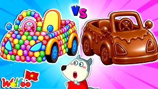 Thử Thách Làm Xe Kẹo Ngọt Vs Xe Socola 🚗 Xe Nào Tuyệt Hơn | Wolfoo Tiếng Việt