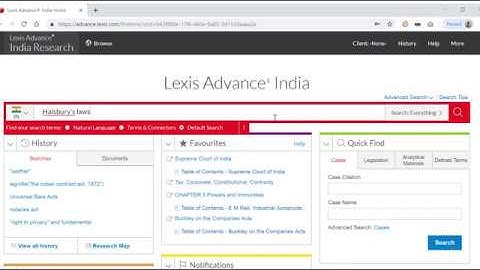 Lexis Advance® India – Red Search Box