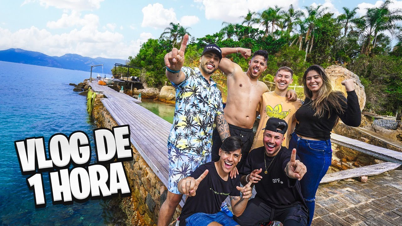 VLOG DE 1 HORA  - ALUGAMOS UMA ILHA PARTICULAR COM MEUS AMIGOS