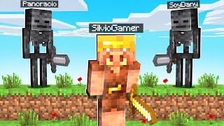 Minecraft: 2 ESQUELETOS WITHER vs 1 PIGLIN CORREDOR 😨🔪 SILVIO vs 2 ASESINOS en MINECRAFT SPEEDRUN