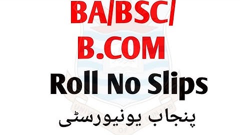 ba bsc b.com adp part 1,2 roll no slips punjab university supplementary exams