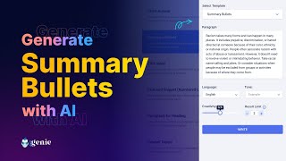 GetGenie AI Template : Summary Bullets
