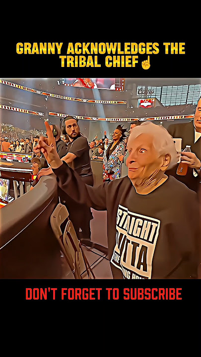 granny acknowledges the tribal chief ☝️ #viralvideo #romanreigns #wwe #wweshorts #tribalchief