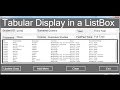 How to Create Tabular Display on a ListBox in C#