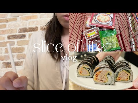 미국 직장인 브이로그ㅣ장보기ㅣ퇴근후 공부ㅣ전동칫솔ㅣ참치치즈 김밥 만들기ㅣ출근준비