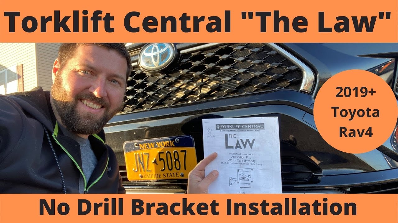 No-Drill Front License Plate Bracket for Toyota RAV4