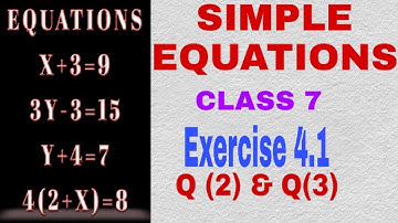 Simple Equations Ex. 4.1 Q2, Q3 - NCERT Class 7th Maths Solutions