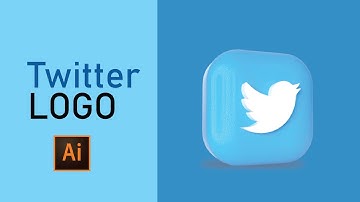 Adobe Illustrator Tutorial | How to Create TWITTER LOGO 3d Vector