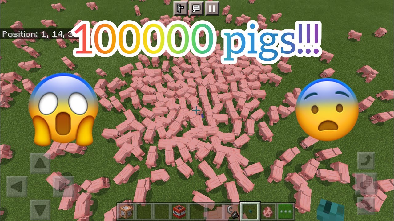 Minecraft How to summon 1000 animals at once (no mods) YouTube