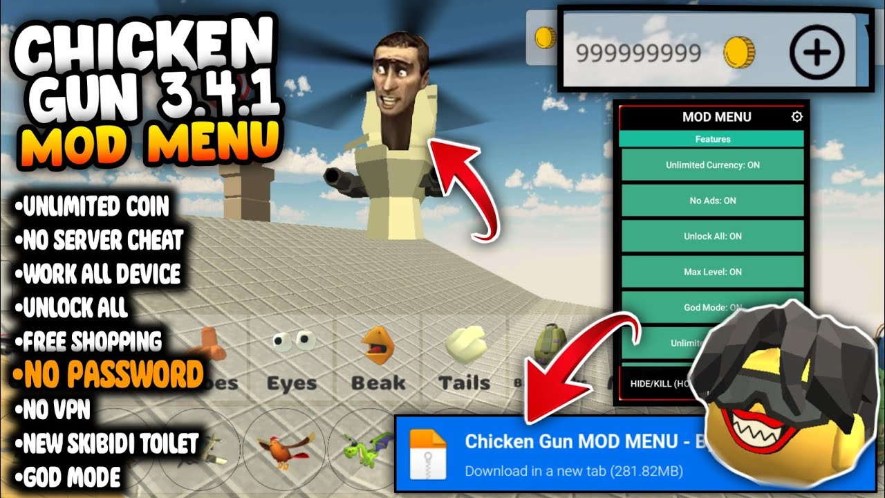 Chicken Gun 3.7.01 Mod APK (Menu, unlimited money) Download