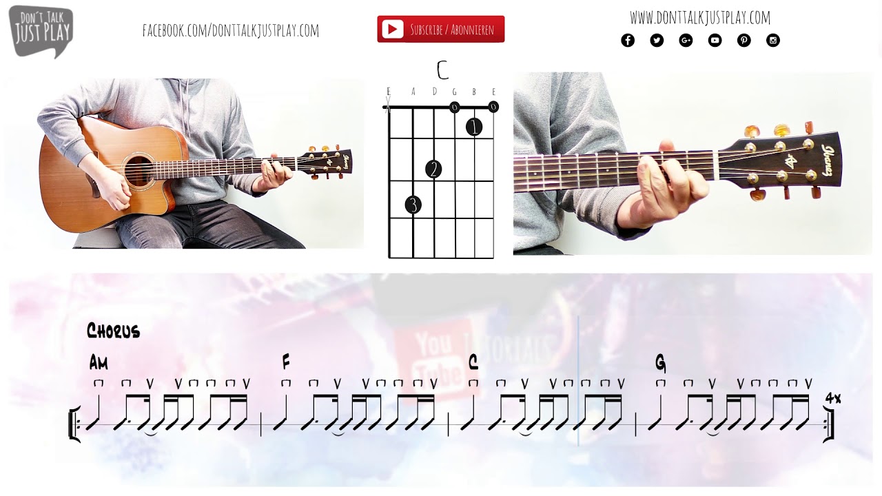 THE KID LAROI WITHOUT YOU How to play on GuitarTutorial+Chords+Tabs