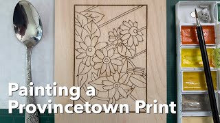 Painting Black Eyed Susans 🎨 Provincetown Print 🎵 Cosy Music