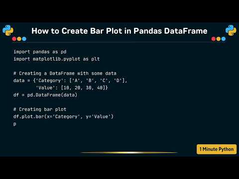 How to Create Bar Plot in Pandas DataFrame
