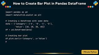How to Create Bar Plot in Pandas DataFrame