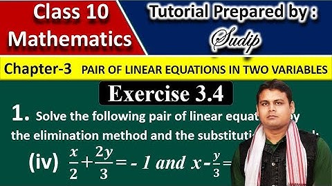 Class 10 Mathematics Chapter 3  Exercise 3.4 Question no 1 (iv)