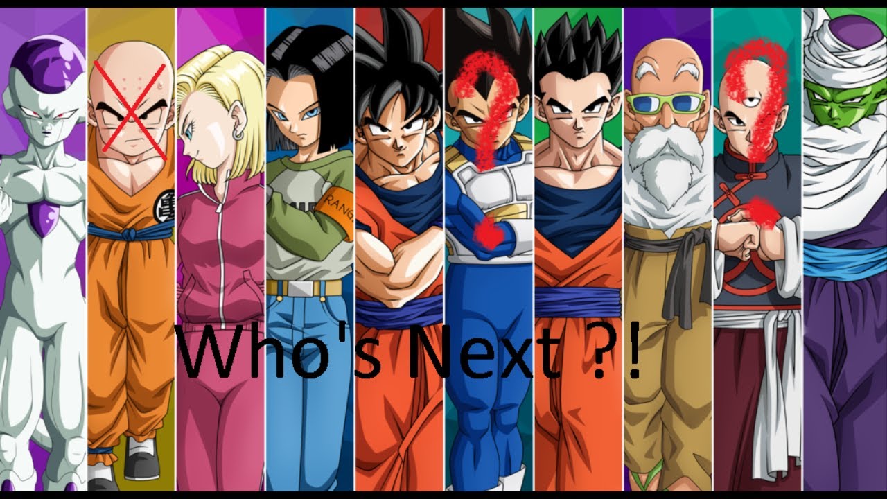 Order of Elimination for Universe 7 Warriors. Dragon Ball ...