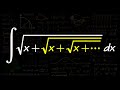 integral of sqrt(x+sqrt(x+sqrt(x+...))), infinite nested square root