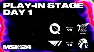 FLY vs PSG - T1 vs EST | 플레이-인 Day 1 | 2024 MSI