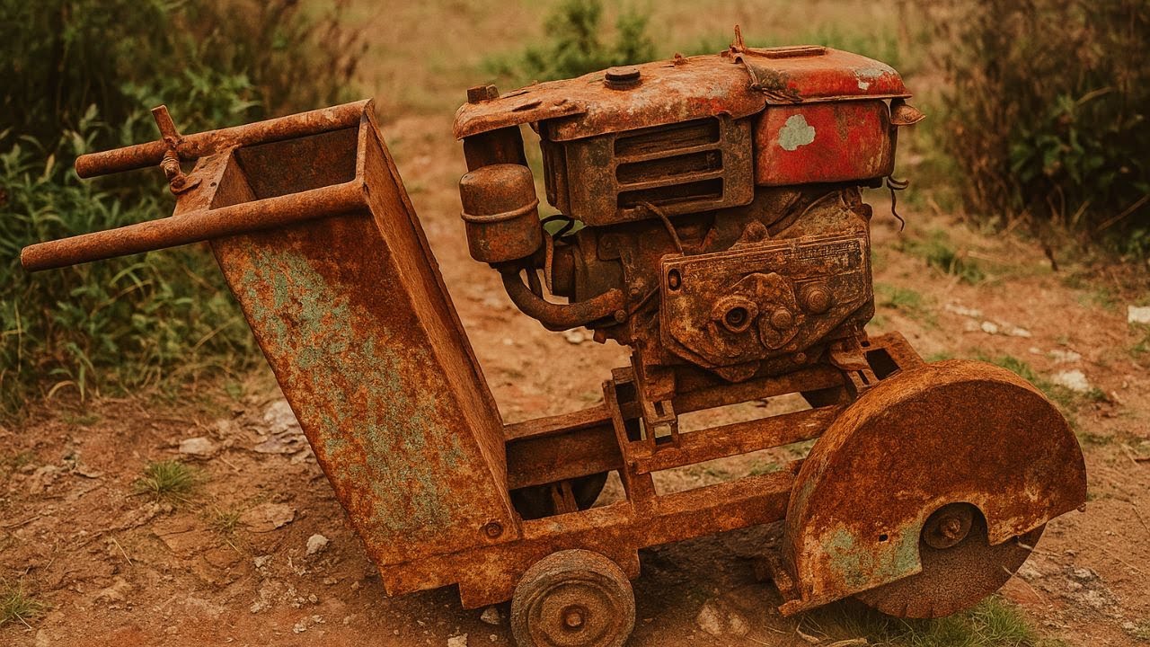 Unbelievable Transformation of a Rusty Cutting Machine Found in Junkyard