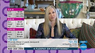 Rhonda Shear 2Pack Jacquard Smoothing Brief